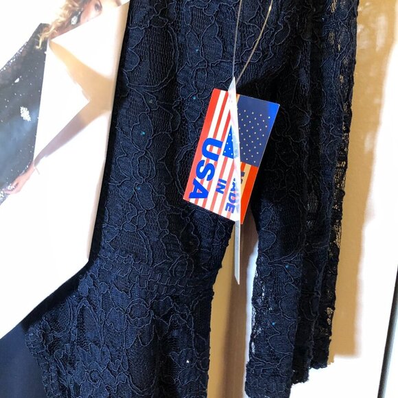 Ideas by Barbara Gown Style# 5825 NAVY BLUE Size M NWT - Picture 2 of 16